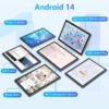 Android 13 Tablet , 4GB+64GB Storage Tablet with Keyboard, Google GMS Certified, Dual 13MP+5MP Camera, WiFi, Bluetooth,  IPS Full HD Display