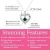 Forever March Birthstone 18k White Gold Plated Women's Necklace, Swarovski Crystals