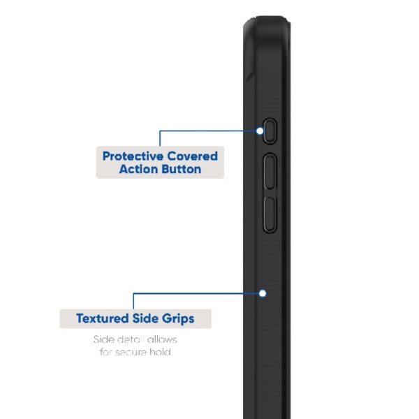 Rugged Phone Case with Holster for iPhone 16 Pro Max - Black