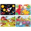 Little Buffalo 8pk Wood Kids Jigsaw Puzzles Plus Storage by