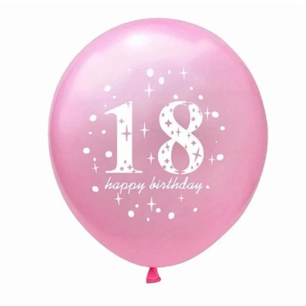 12 Pack 18Th Birthday Party Balloons Latex Pink Eighteenth
