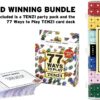 TENZI Party Pack Dice Game Bundle with 77 Ways to Play TENZI - A Fun, Fast Frenzy for The Whole Family - 6 Sets of 10 Colored Dice - Colors May Vary