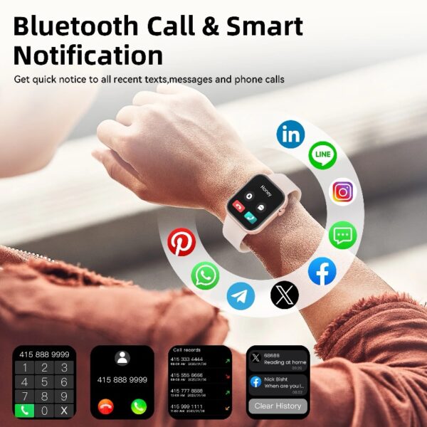 2025 New 1.85-inch Women's Smartwatch with Answer/Make Calls/120+Sports Modes/Two watch straps, IP68 Waterproof Fitness Tracker Fits for Android Iphone Devices（Gold Milan Steel Belt）