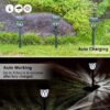 10 Pack Solar Lights Outdoor Decorative, Solar Pathway Lights Outdoor, Solar Powered Garden Yard Lights for Walkway Sidewalk Driveway. (Brown, Cool White)