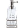 Clear Lotion Pump 2-Piece Set with Brushed Nickel Caddy