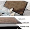 Front Door Mat Indoor and Outdoor Welcome Mat Rubber Backing Entrance Mat Easy Clean Patio Mat Heavy Duty Entryway Doormat for Front Back Doors, Laundry Rooms, Mudrooms 24''x35.4'' Brown