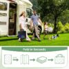 6'x9' Outdoor Rugs Patio Waterproof Outside Mat Reversible Plastic Camping Carpet,Black & Brown