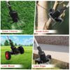 24V Black Electric Weed Eater Lawn Edger Cordless Grass String Trimmer Cutter + 2 Batteries & 3 Types Blades