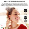 T12 in-Ear Wireless Earbuds Bluetooth 5.3 Headphones with 32EQ Mode,Stereo Bass Bluetooth Earbuds with ENC Noise Cancelling Mic,55H Play,IPX8 Waterproof,Wireless Charging for Home,Sports,Travel