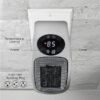 Outlet Plug-in Electric Space Heater, LCD Digital Screen, Up to 24 hour Timer - Silver