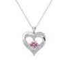 Forever March Birthstone 18k White Gold Plated Women's Necklace, Swarovski Crystals