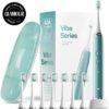 Black Series Electric Toothbrush - Rechargeable, 4 Modes, Travel Case, 8 Brush Heads