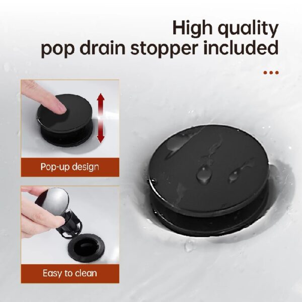 4 Inch Faucet 2 Handle Bathroom Sink Faucet Lead-Free Brushed Nickel Bath Sink Faucet with Pop-up Drain Stopper and Supply Hoses