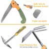 Garden Tool Set, 9 Piece Stainless Steel Rust-Proof Heavy Duty Gardening Tools with Non-Slip Rubber Handle, Durable Garden Tool Bag, Ideal Gardening Gifts for Women and Men