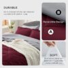 Light Purple Queen Comforter Set - 7 Pieces Reversible Queen Bed in a Bag, Queen Bed Set Light Purple and Grey with Comforters, Sheets, Pillowcases & Shams
