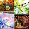 DAYBETTER Outdoor String Lights,100ft,with 50 G40 Edison Vintage Bulbs,Waterproof for Patio Garden Gazebo Bistro Cafe Backyard
