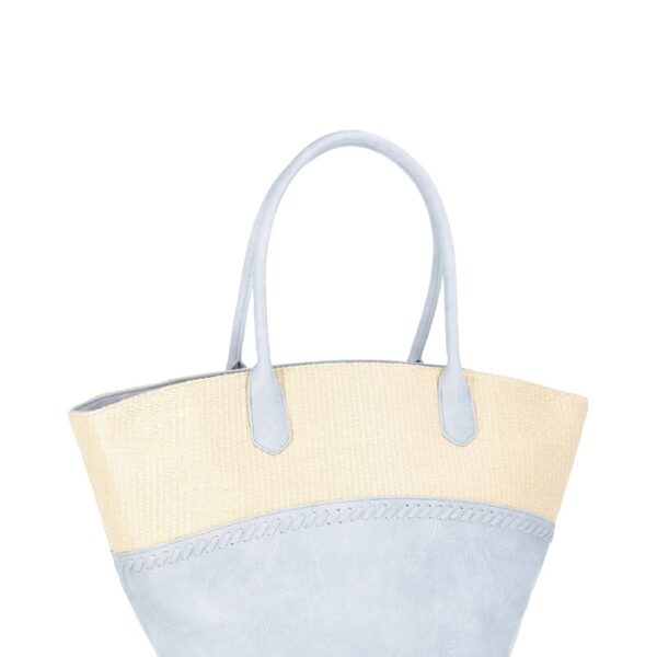 The Pioneer Woman Raffia Tote Bag with Floral Embroidery, Ivory, Women's