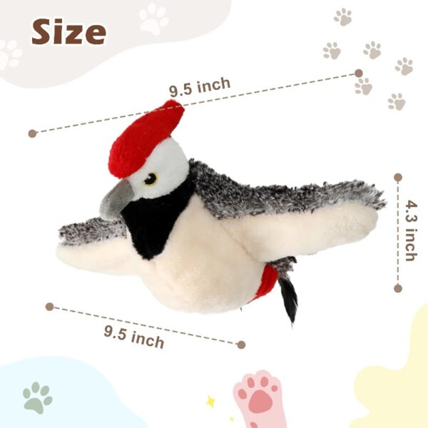 Risehigh Cat Toys for Indoor Cats Interactive Flapping Chirping Bird Kitten Toy Touch Activated Rechargeable Automatic with Catnip