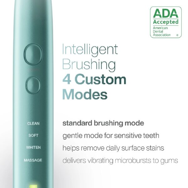 Black Series Electric Toothbrush - Rechargeable, 4 Modes, Travel Case, 8 Brush Heads