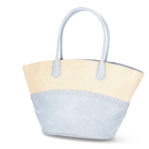 The Pioneer Woman Raffia Tote Bag with Floral Embroidery, Ivory, Women's