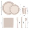 Exquisite 350 Piece Easter Plastic Disposable Party Plates & Dinnerware Combo Set