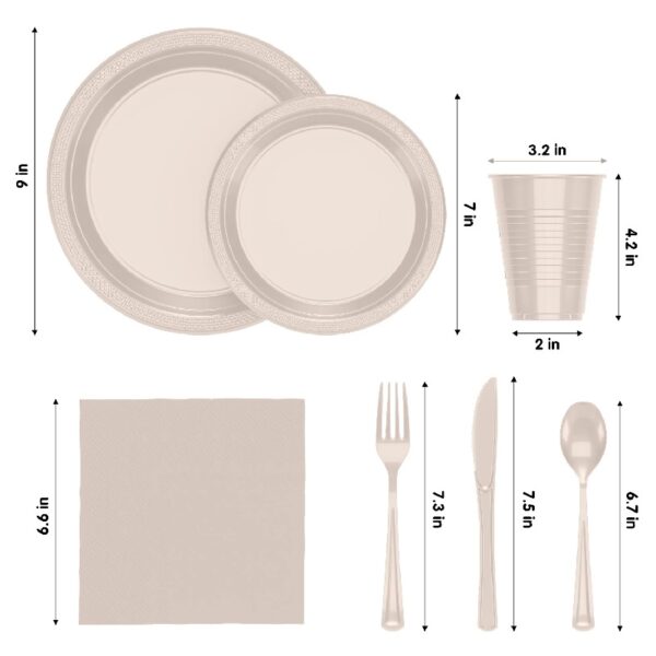 Exquisite 350 Piece Easter Plastic Disposable Party Plates & Dinnerware Combo Set