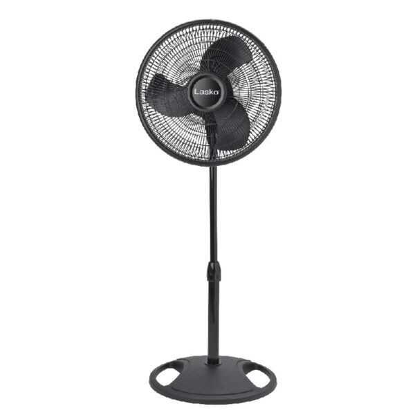 16” 3-Speed Adjustable Oscillating Pedestal Fan, Black, S16500 New