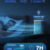 4in1 Small Air Conditioner, 16.5ft Remote, 1200ml Tank, 7h timer, 3Speed & 2Cool Mist, 7-Color Light for Bedroom Cover 100Sq.ft, No Battery