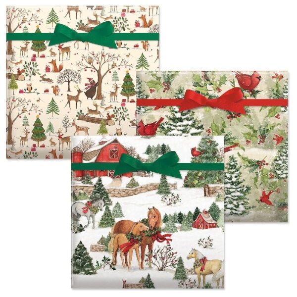 Current 3-Pack Jumbo Heavyweight Christmas Gift Wrap Paper Rolls, 23