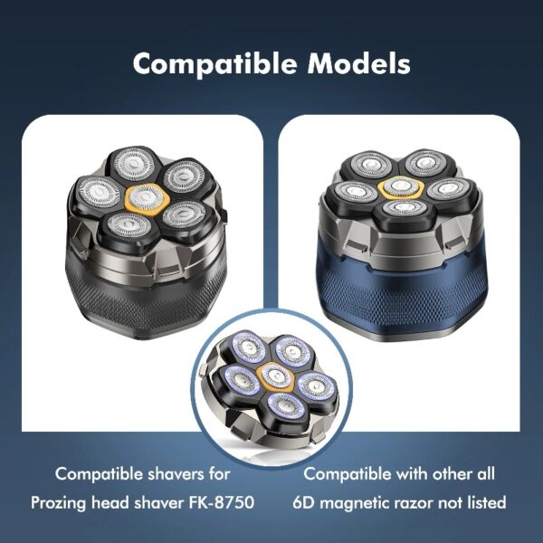 Head Shaver for Bald Men, Magnetic Electric Razor for Men, IPX7 Waterproof Rechargeable Shaver