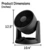 HHF540 Black Turbo Force Power Personal Heater and Fan with Pivoting Head