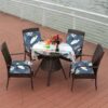 Outdoor Patio Cushion, Rocking Chair Cushion Set, Tufted Pads, Set of Upper and Lower with Ties Pack of 2 (2 Sets) - Back 21