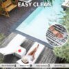 Outdoor Rug Carpet 6'x9' Waterproof Reversible Patio Rug Portable Modern Abstract Indoor Outdoor Rug Plastic Straw Rug for RV Camping Garden Picnic Deck Backyard Porch Decor Gray and White