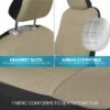 PolyPro Car Seat Covers Full Set in Charcoal on Black – Front and Rear Split Bench for Cars, Easy to Install Cover Set, Accessories Auto Trucks Van SUV
