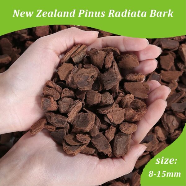 Orchid Barks Organic New Zealand Pine Bark for Orchids Bark Potting Mix Natural New Zealand Pinus Radiata Bark Medium Chips 8-15mm 4 quart Orchid Potting Bark