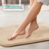 Nestl Set of 3 Absorbent Memory Foam Bath Mat Bathroom Rugs, Gray, Large 20