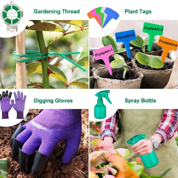 Heavy Duty Gardening Tools - 83-Piece Gardening Gifts for Women, Mom, Men - Durable, Ergonomic Garden Tool Set