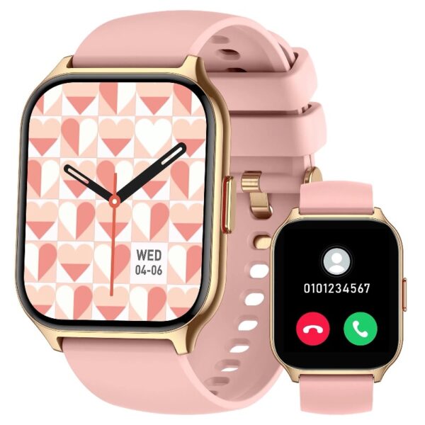 Smart Watch for Android and iPhone,  Answer/Make Call Smartwatch for Men Women Waterproof, 23 Sport Modes, Fitness Activity Tracker, Pink