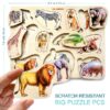 Toddlers Educational Toys Learning Games Jigsaw Puzzles, Wood, 3 Count