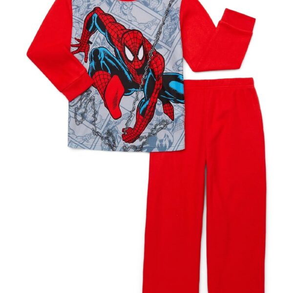 Spiderman Boys Long Sleeve Top and Pants Pajama Set, 2-Piece, Sizes 4-12