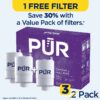 PUR Faucet Mount Water Replacement Filter 3-Pack, 9 Month Supply, RF33753