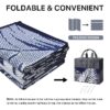 6'x9' Outdoor Rugs Patio Waterproof Outside Mat Reversible Plastic Camping Carpet,Black & Grey