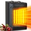 Space Heater, 750W/1500W, Ceramic Small Fan Heater for Indoor Use, 2S Rapid Heating, Multiple Safety Protection, White
