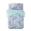 5-Piece Purple Metallic Foil Cheetah Bedding Set for Kids with Storage Bag, Twin