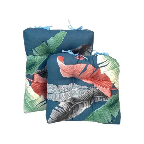 Outdoor Patio Cushion, Rocking Chair Cushion Set, Tufted Pads, Set of Upper and Lower with Ties Pack of 2 (2 Sets) - Back 21