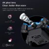 4K Foldable Mini Drone for Kids, Drone with Camera, Portable RC Quadcopter with Altitude Hold 3D Flips and Headless Mode Easy to Fly