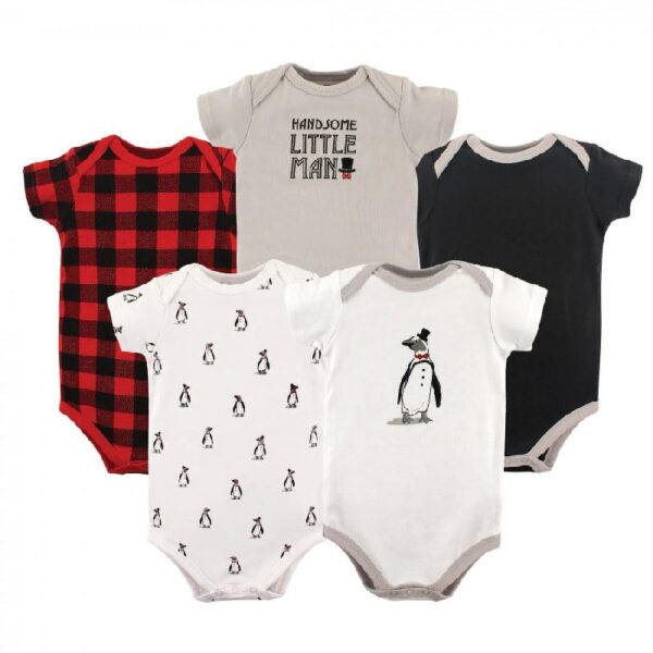 Short Sleeve Bodysuits, 5-Pack, Newborn- 24 Months