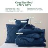 Dorm Bedding Twin Comforter Set - 5 Pieces Pintuck Bed in A Bag with Comforters, Sheets, Pillowcases & Shams