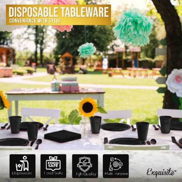 Exquisite 350 Piece Easter Plastic Disposable Party Plates & Dinnerware Combo Set