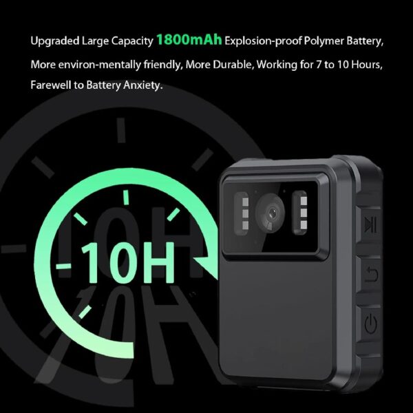 Police Body Cameras with Audio and Video Recording, Body Mounted Video Camera Built-in 64GB, Personal Wearable Cam with 2.0” Screen, Night Vision, IP65, for Police Law Enforcement, Security(No Wifi)